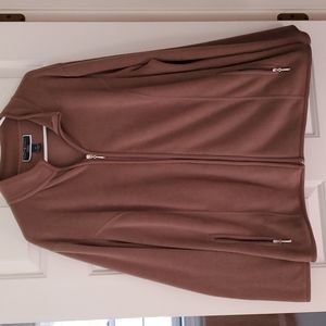 Karen Scott Women’s fleece zip up sweater. Size 1X. Jacket